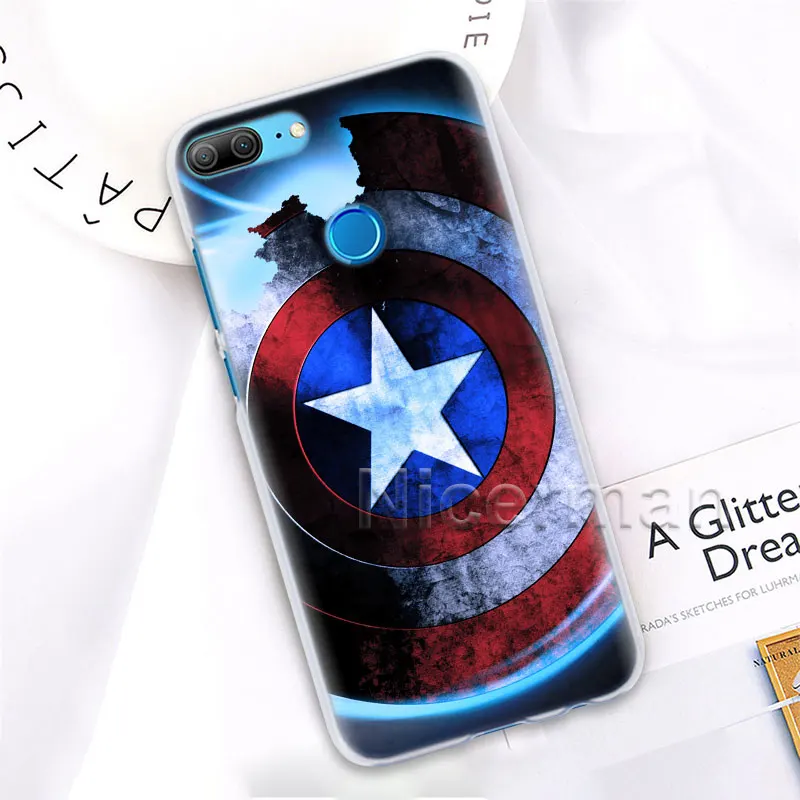 Чехол для телефона для Honor Y9 Y7 Y5 Y6 Y9 Honor 10 20 Lite 8X 8A Play прозрачный чехол Марвел Мстители Железный человек Капитан Америка Capa C