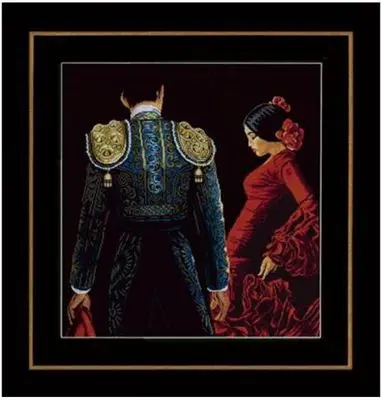 

Needlework 14CT Cross Stitch, DIY Count Cross Stitch, Embroidery Set, Spanish dance