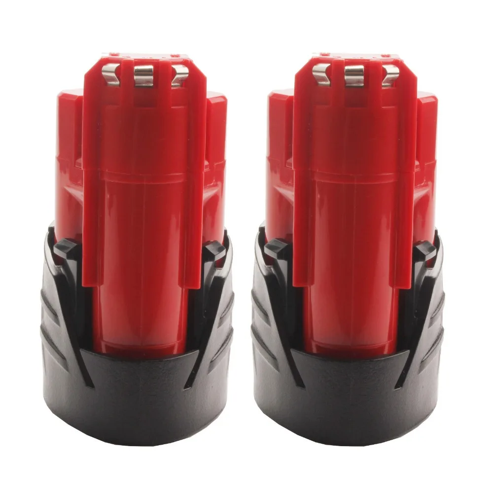 2 упаковки 2000mAh 12V Li-Ion для Milwaukee M12 литиевая аккумуляторная батарея 48-11-2401 |