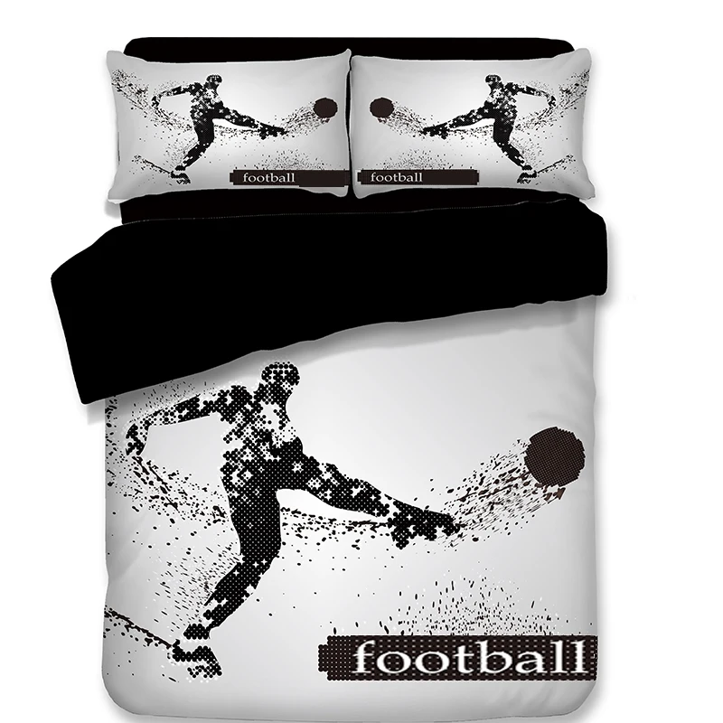 

New Football Basketball Goalkeeper Boxing Volleyball Sports Quilt Cover Set 3/4pcs Twin/Full/Queen Size Bedding Free Shipping