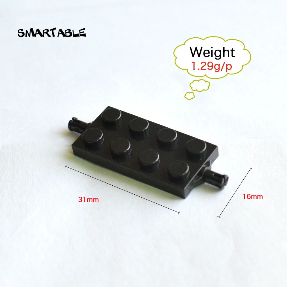 Специальный конструктор Smartable Plate 2x4 с держателем колеса детали MOC игрушка сделай