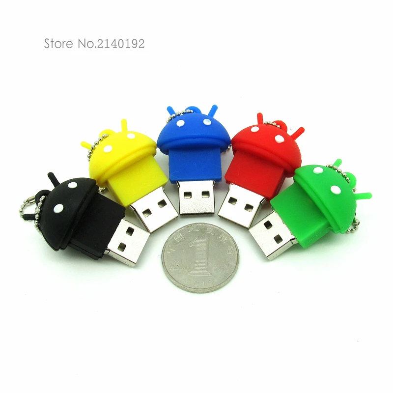 Новый дизайн мультяшный робот Android usb флэш-накопитель флешка 4 ГБ 8 16 32 Подарочный