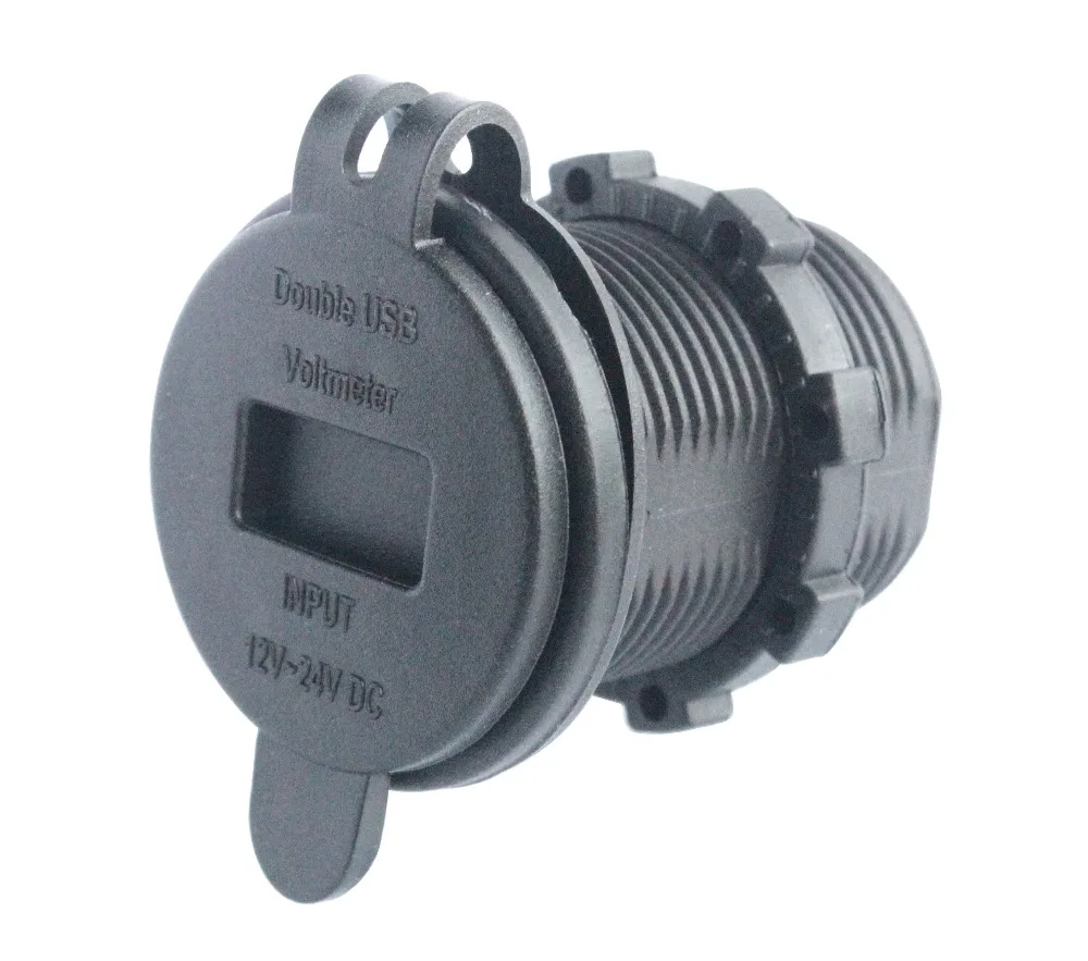 Вольтметр и измеритель напряжения с двумя USB портами 12 В/24 В|usb port socket|usb charger socketauto