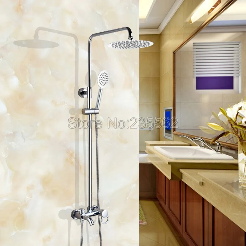 

Современный настенный хромированный латунный дождевой смеситель для ванной комнаты lcy339, кран для ванны с одной ручкой и ручной душ