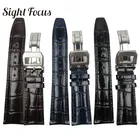 Ремешок мужской кожаный с изогнутым концом, сменный Браслет для наручных часов IWC, черный, синий, кофейный цвета, 22 мм