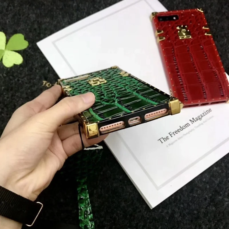Стиль коробки Крокодиловая Кожа чехлы для телефонов iPhone X XS Max XR чехол