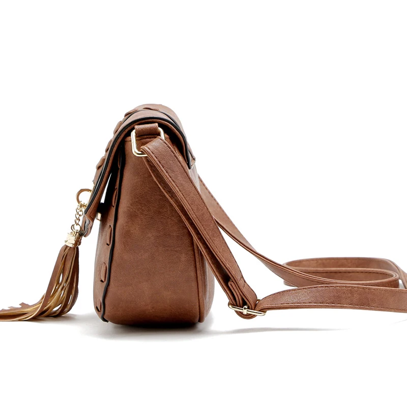 Женская сумка мессенджер из ПУ кожи с кисточками|messenger crossbody bag|bag ladiesbag brand |
