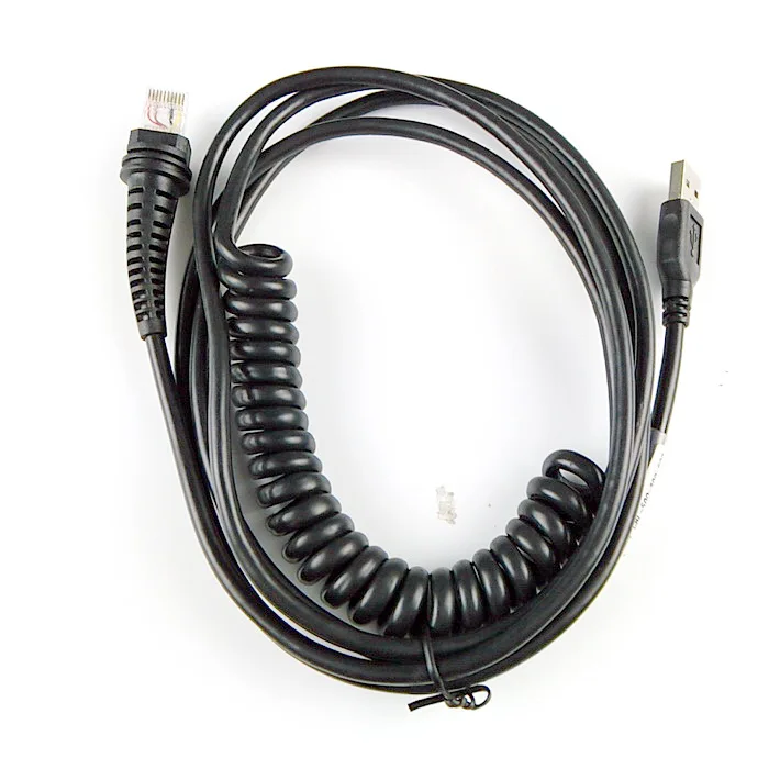 2 шт. USB кабель для сканера штрих кодов спиральный 5 м (17 футов) HHP 1900g 1300g 1400g 1200g 1250g