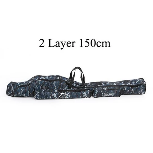 2 Layer 150cm Blue Мешок рыболовной удочки 110/120/130/150 см 2-3 Слои прочная сумка для рыболовных снастей - Цвет: 2 Layer 150cm Blue