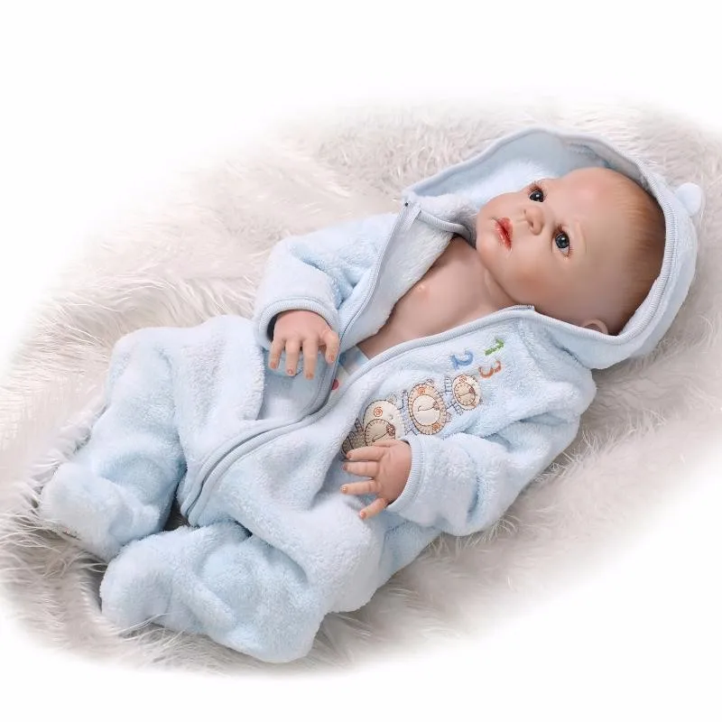 

silicone reborn dolls babies soft vinyl doll toy 55cm Newborn Lifelike waterproof boys doll toys for children Boneca