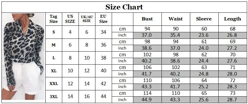 Blusas Mujer De Moda Офисная женская блуза с леопардовым принтом отложной воротник с длинным рукавом Свободные женские топы плюс размер Xxxl шифон