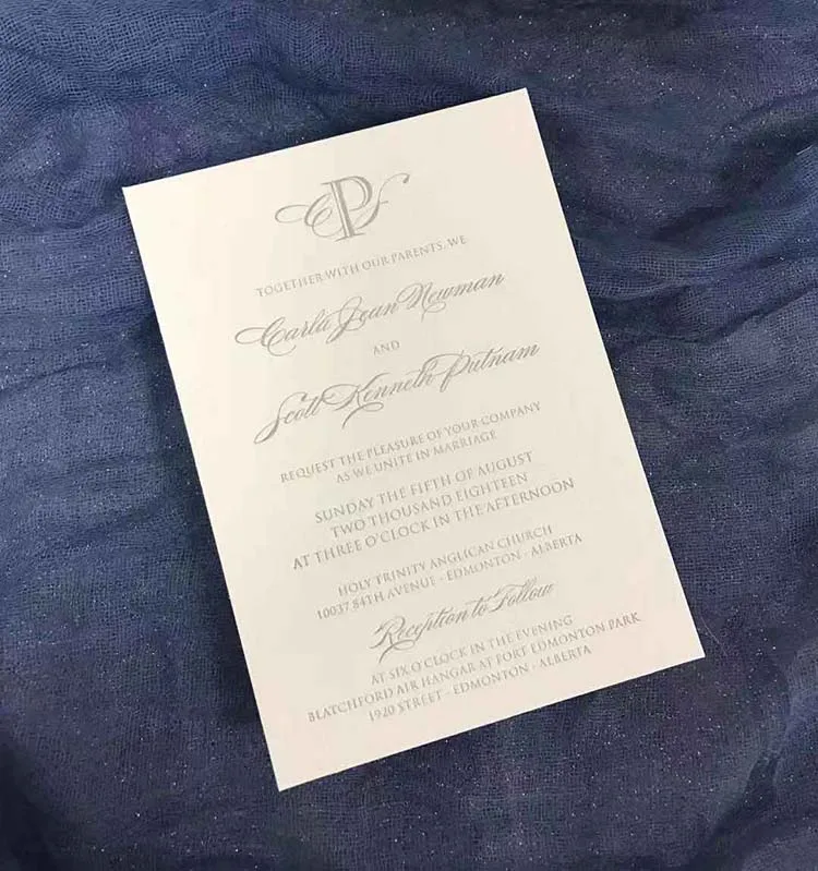 CA0886 простые свадебные приглашения с буквенным прессом|letterpress invitations|invitationsinvitation