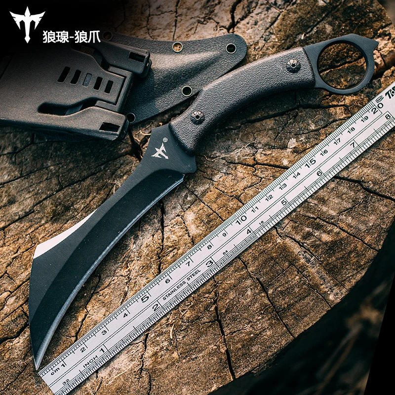 Тактический нож Karambit, охотничий нож для выживания, нож с фиксированным лезвием, коготь, мачете, джунгли, боевые ножи для кемпинга, EDC, ручной инструмент