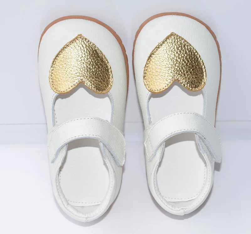 Туфли для девочек черные туфли мэри джейн из натуральной кожи с золотым сердцем