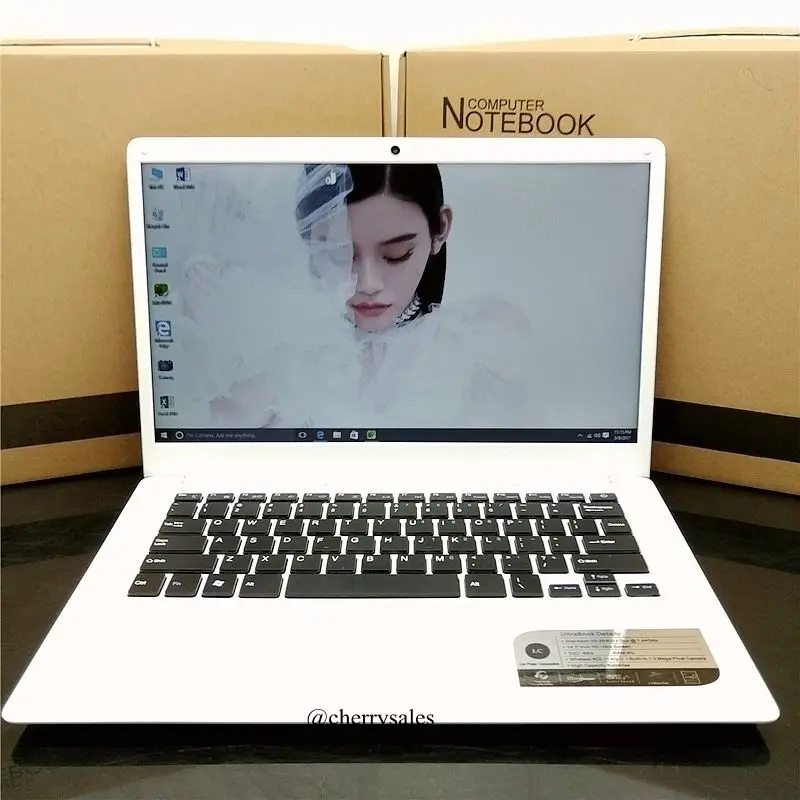Ультратонкий ноутбук с Windows 10 14 дюймов 4 Гб + 64 ГБ Bluetooth Wi Fi HDMI Notbook четырехъядерный