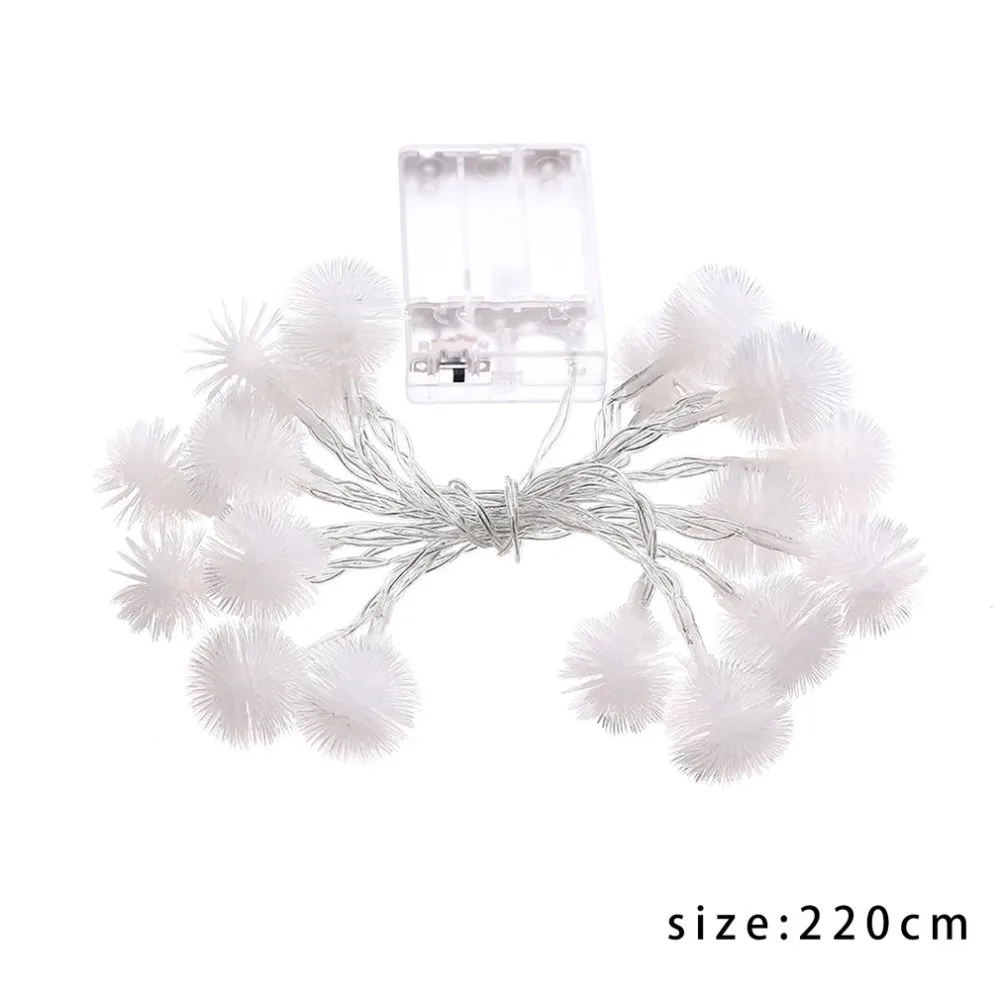 String Lights 20 Leds Acrylic Fur Balls Rose Flower Lamp For Indoor Outdoor Garden Christmas Party Festival USB Charging | Освещение