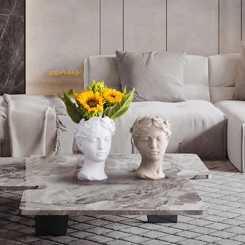 4 цвета человеческое лицо фарфоровая ваза для цветов фигурки керамические