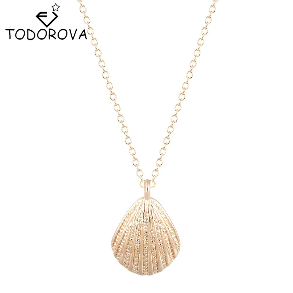 Todorva Seashell бусина для ожерелья с морскими мотивами в виде ракушки Длинная цепочка