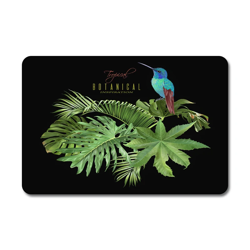 Летние зеленые листья цветы природа резиновый коврик для мыши ноутбука