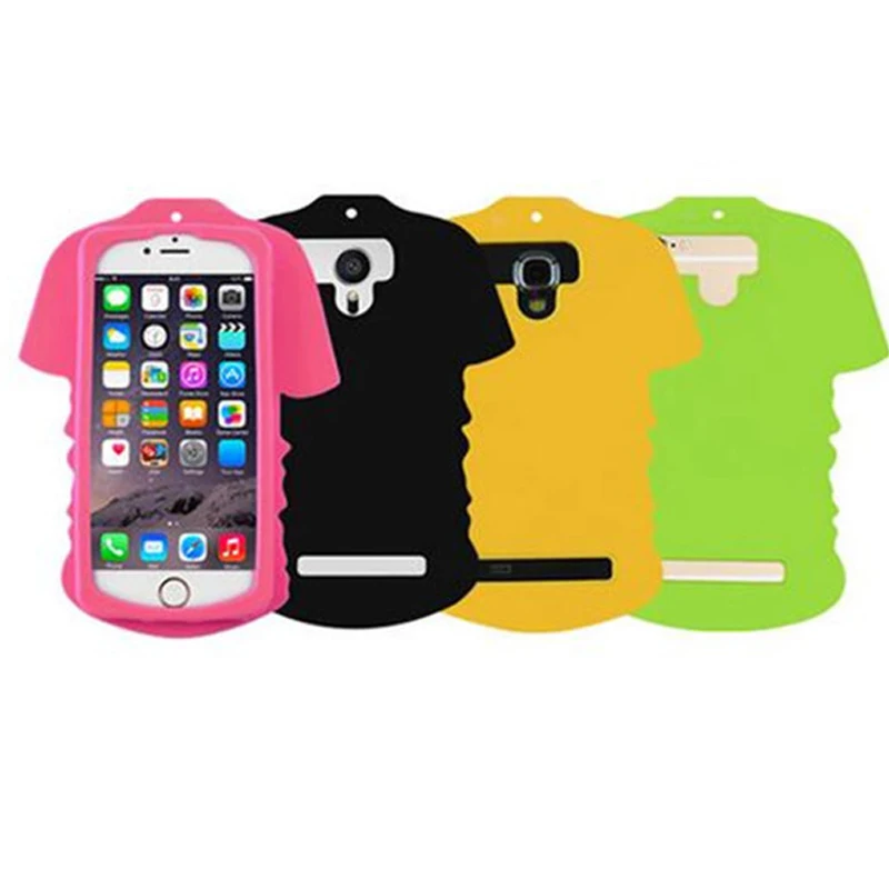 Универсальный Красочный майка Дизайн Силиконовые Телефон Дела для iphone 4 4S 5 5S se 6 s
