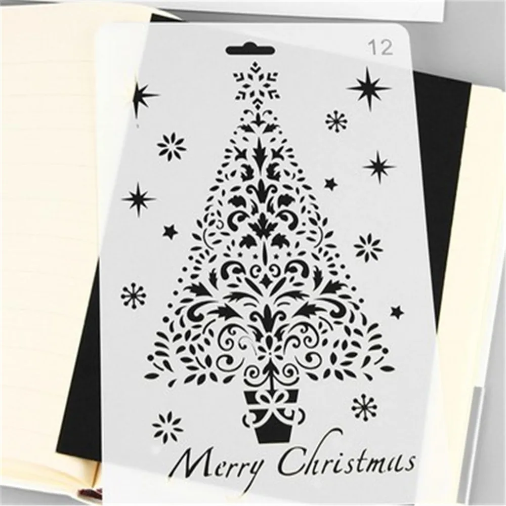 1 шт. трафарет с веселым Рождеством шаблон журнал Скрапбукинг Сделай Сам ремесла