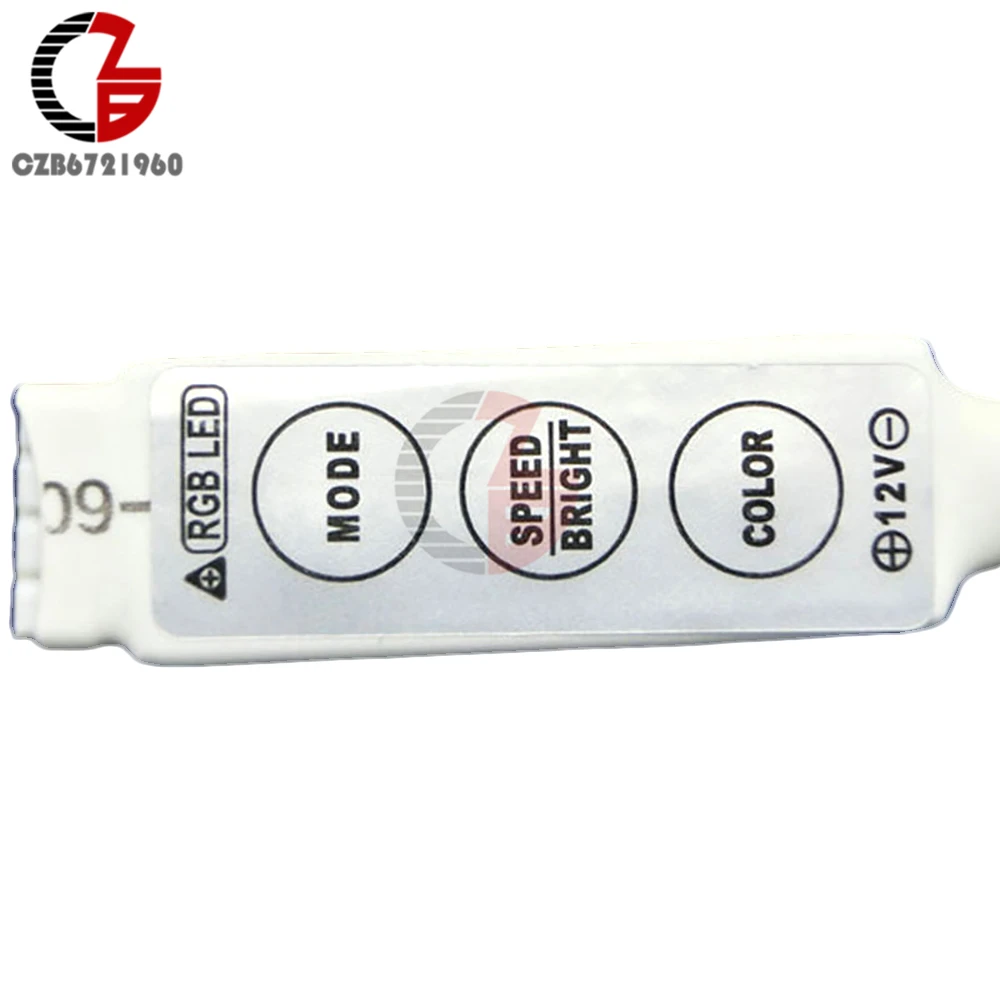 3-кнопочный регулятор света яркости Усилитель RGB 5050 3528 5630 5730 Светодиодная лента 12