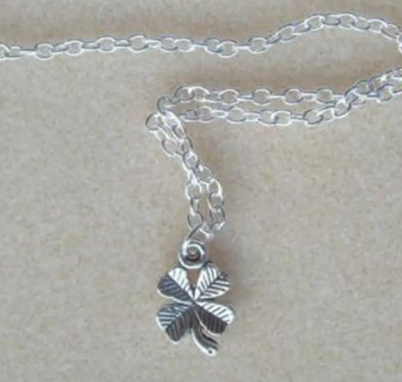 2 шт. Модные Винтажные милые кулоны с клевером и трилистником ожерелье для