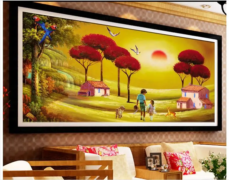 Пользовательские 3d обои для стен 3 d настенные фрески настенная сказочная хижина