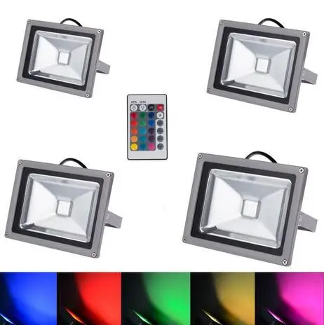 RGB 10 Вт 20 30 светодиодный прожектор освещение для улицы отражатель