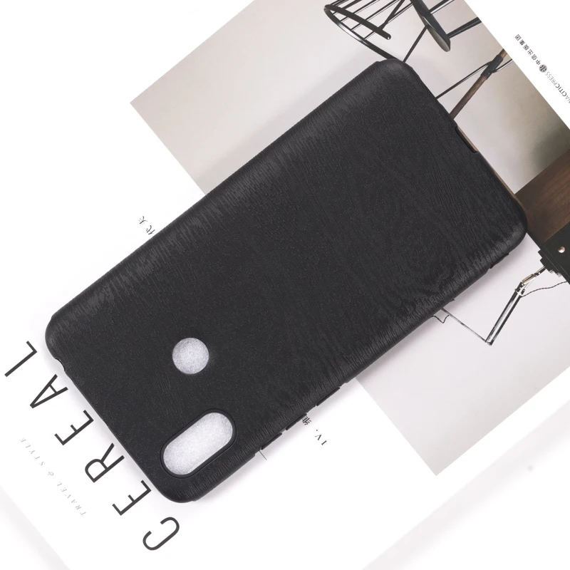 Wood grain PU Leather Phone Case For Xiaomi Mi Max 3 Soft Silicone Gel Back Shell |
