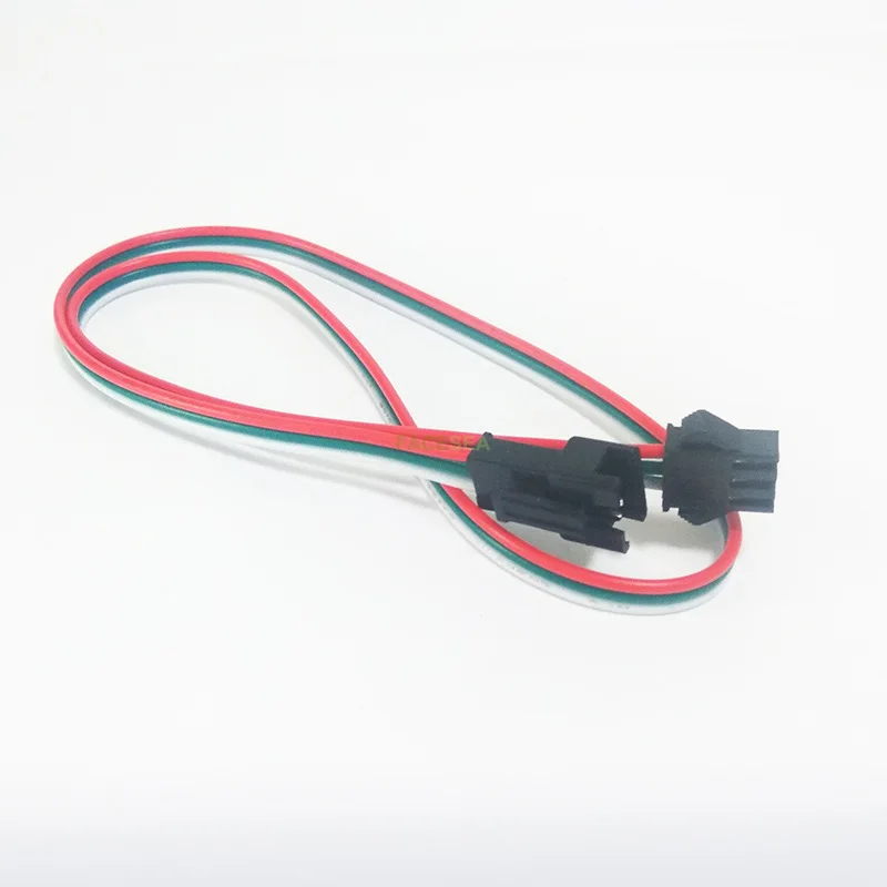 200pcs 2 meters 3pin JST SM Male Female LED Connector Cable For WS2812B WS2811 SK6812 Strip light | Обустройство дома
