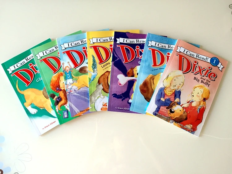 7 шт./компл. сначала я могу читать Dixie собаки Детская Классическая история книги