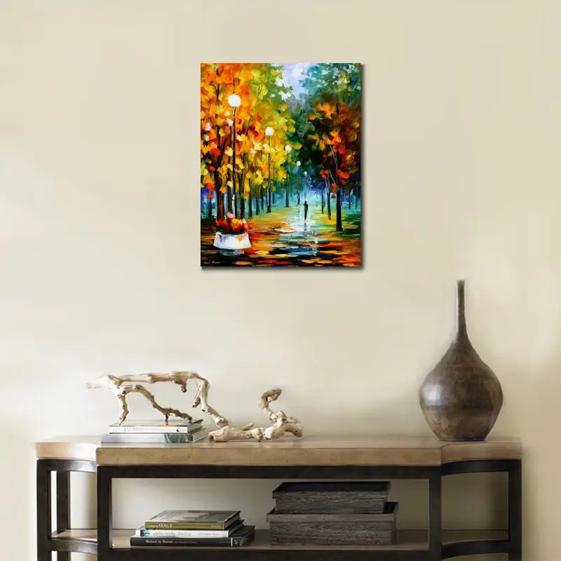 Современный пейзаж мастихином холст картины маслом осенний парк для wall art home