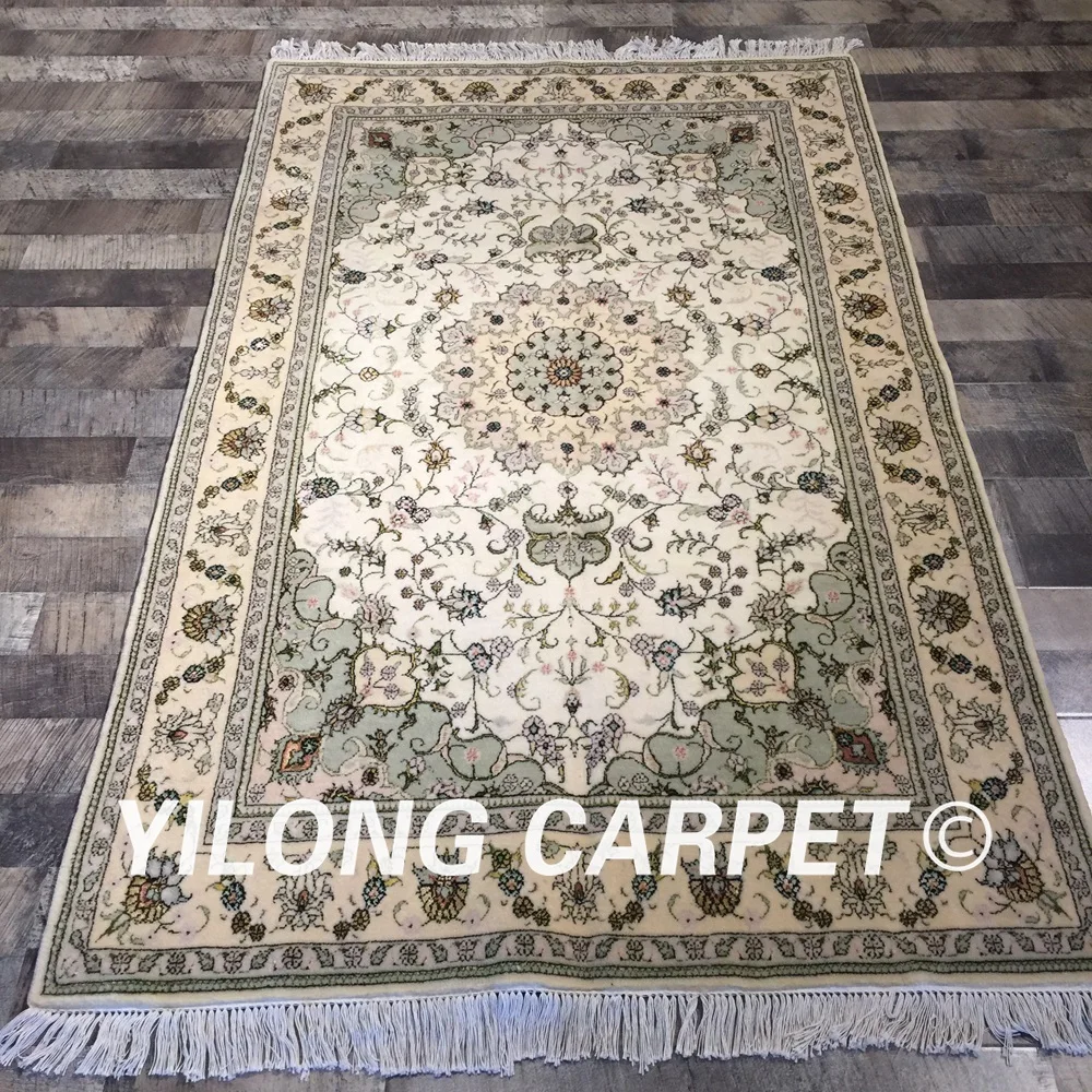 Yilong ковер 4 &quotx 6&quot ручной вязки шерсть шелк персидский Восточный домашний