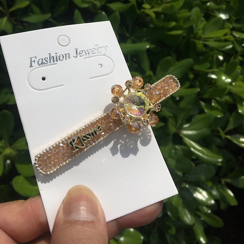 Earofcorn 2 цвета Изысканные милые модные цветы заколка для волос сияющая бижутерия