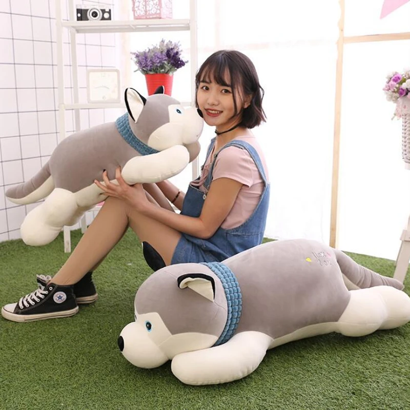 Плюшевая подушка Hasky Plushie мягкая мультяшная игрушка в виде животного милая хаски
