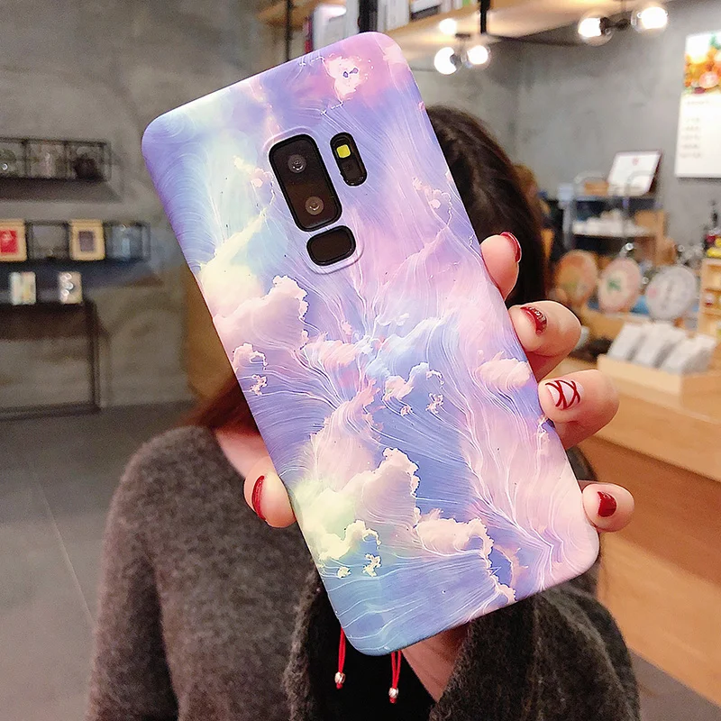 CAPAME жесткий Пластик цветочные девушки чехол для samsung Galaxy S7 края Примечание 8 9 S8 S9