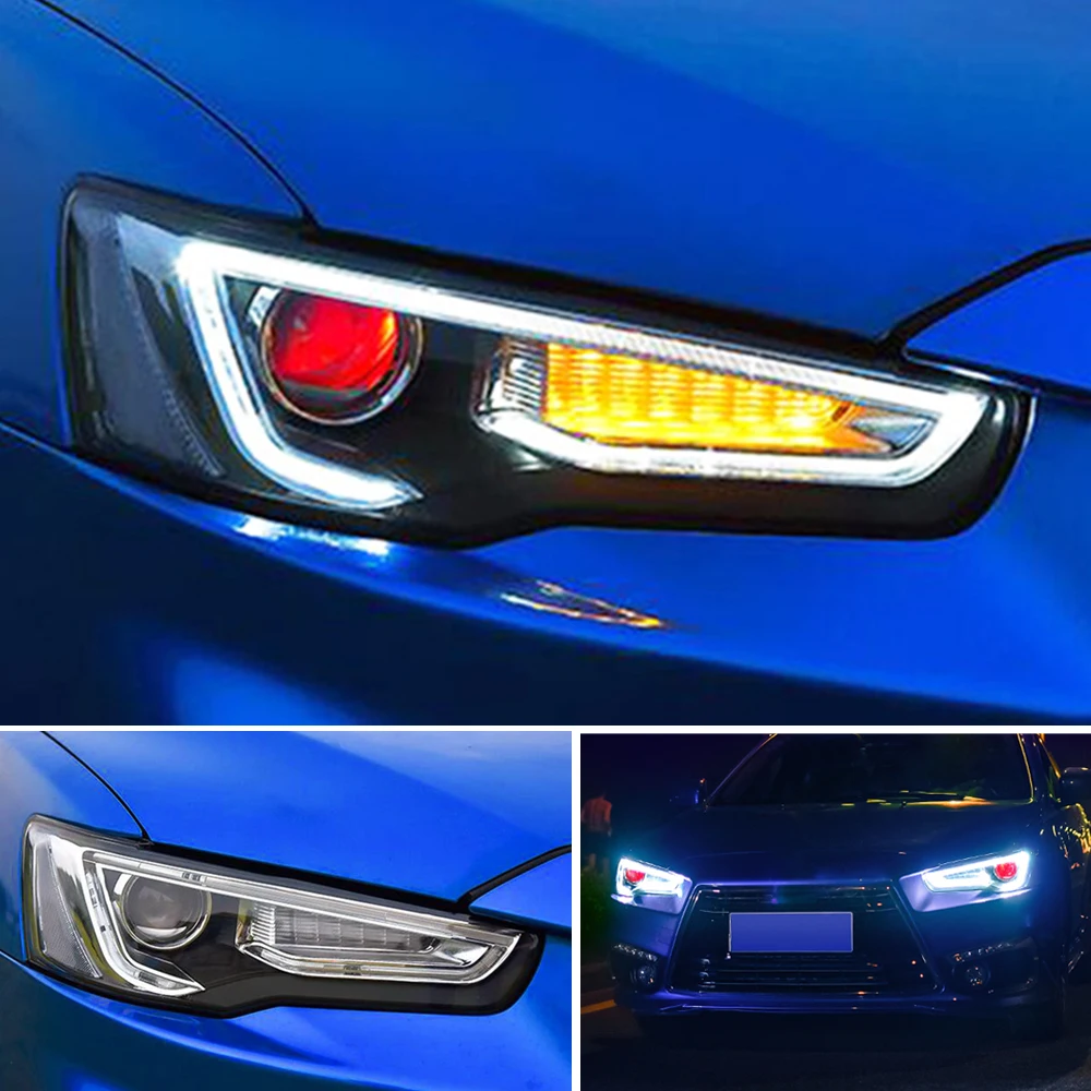AcooSun для Mitsubishi Lancer EVO X 2008-2017 Автомобильная фара в сборе светодиодные DRL сигнал