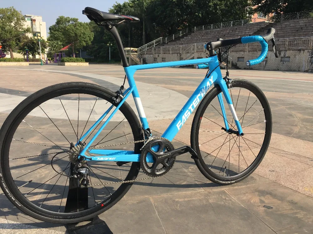 700C карбоновый дорожный велосипед 22 скорости 105 5800 Groupset TAIWAN брендовая легкая blue sky FASTERWAY классический D тормоз 49/52/54/56/58