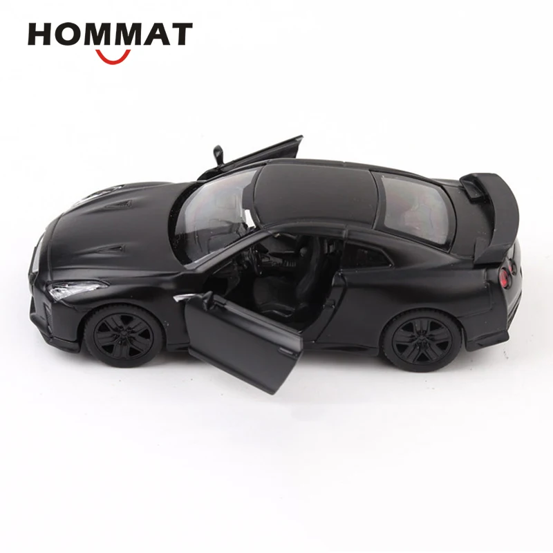 Модель HOMMAT в масштабе 1:36 матовый черный Nissan GTR GT-R R35 модель автомобиля литой и