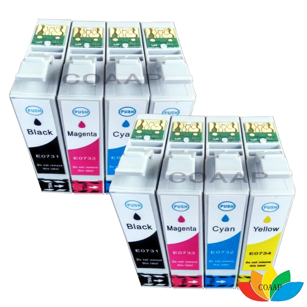 2 комплекта 73 T0731-T0734 совместимый чернильный картридж T0731 для epson CX3900 CX5900 CX4900 CX4905