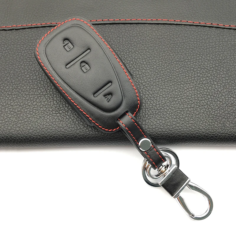 100% кожаный чехол для автомобильных ключей 99% хвалю Cruze Chevrolet аксессуары 3 кнопки