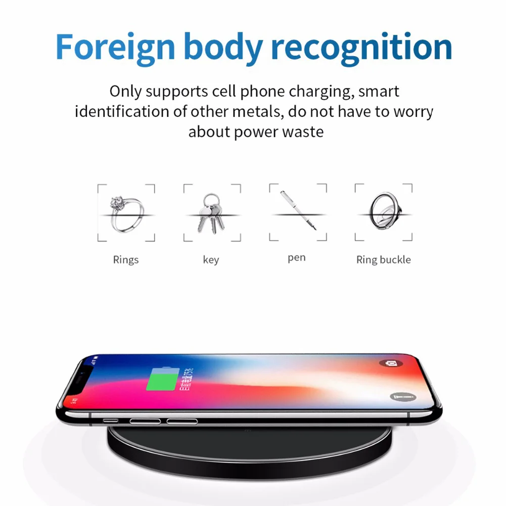 Беспроводное зарядное устройство Qi для Samsung S10 E/S9 Plus S7 Huawei P30 Pro 10 Вт | Мобильные
