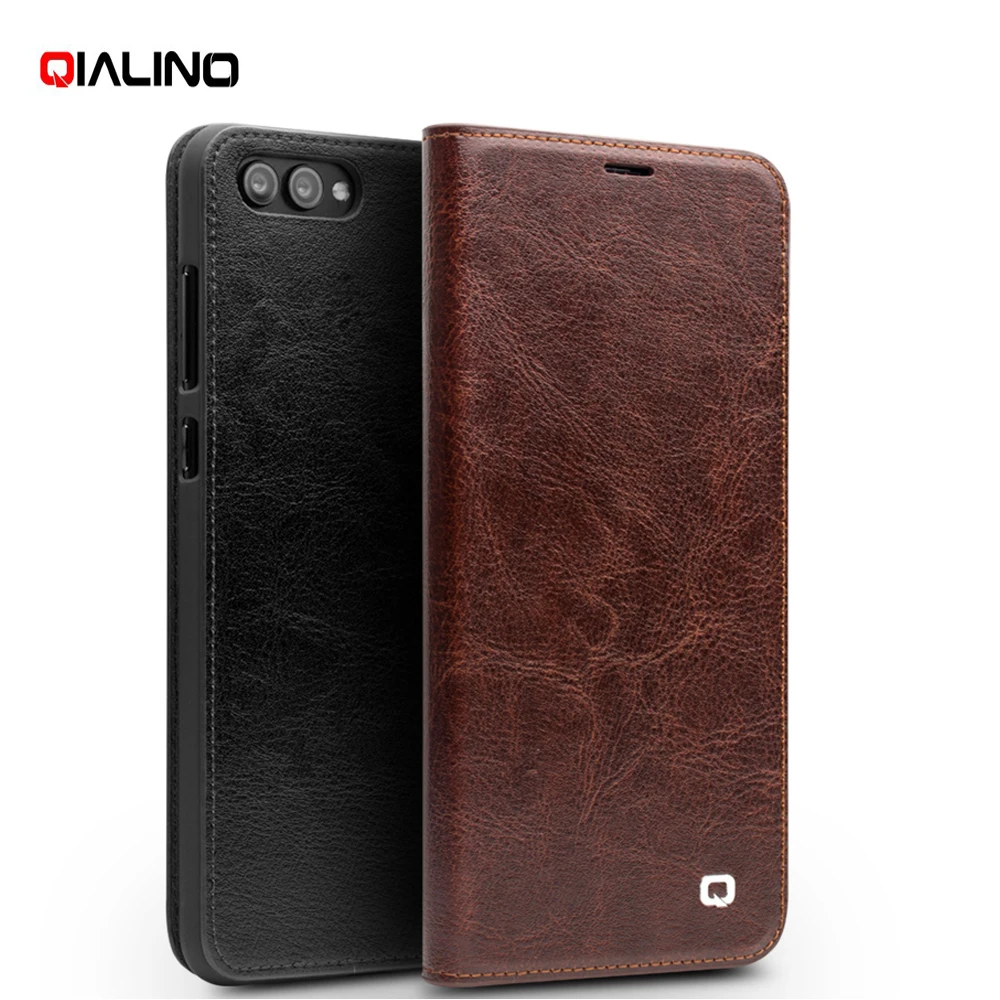 QIALINO роскошные классические основа Para for huawei Honor V10 из натуральной яловой кожи