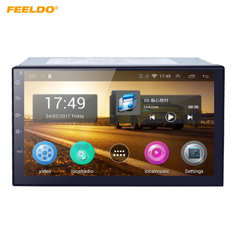 FEELDO 7 дюймовый Android 4.4.2 четырехъядерный автомобильный медиаплеер с GPS Navi Радио для