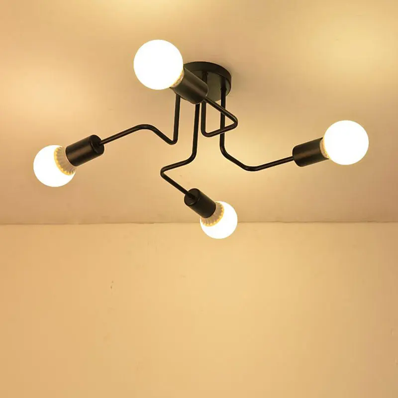 OYGROUP-lámpara de techo moderna de montaje semiempotrado, 4/6/8 luces, con 4/6/8 enchufes de bombilla, E27, sin bombillas