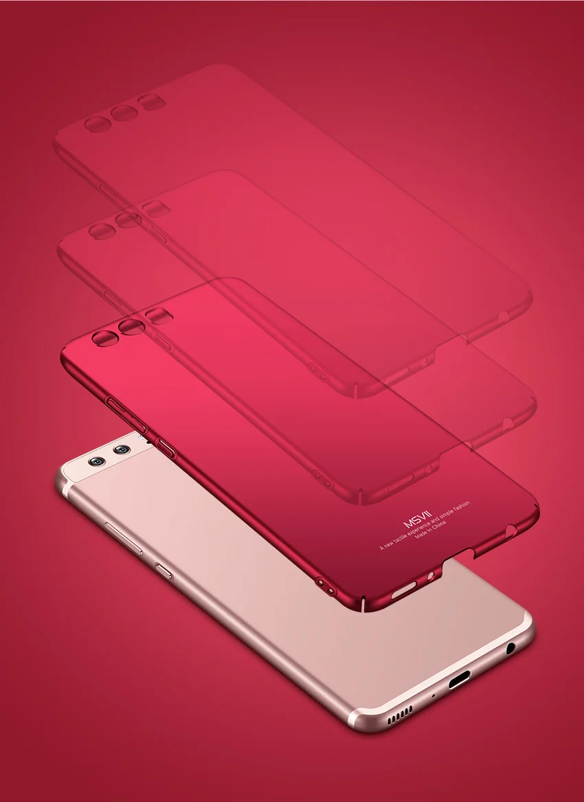 Huawei P10 чехол MSVII Тонкий чехол для huawei P 10 Plus чехол PC Защитная задняя крышка для huawei P10 lite P10lite чехол для телефона