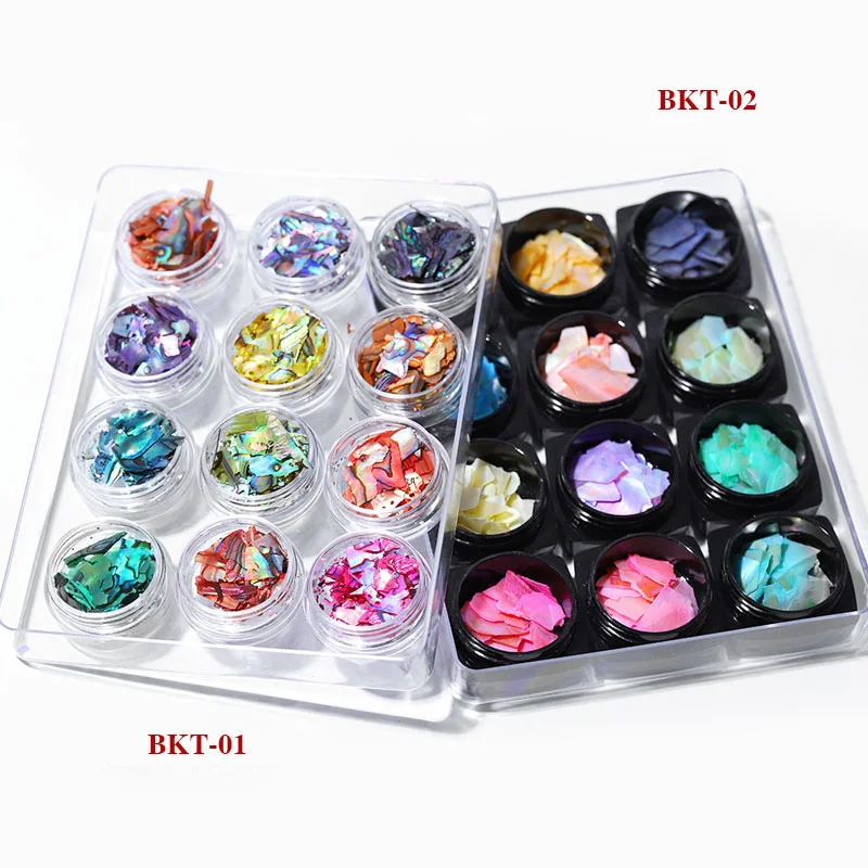 12 Горшков Русалка раковины хлопья градиент блёстки нерегулярные сломанный