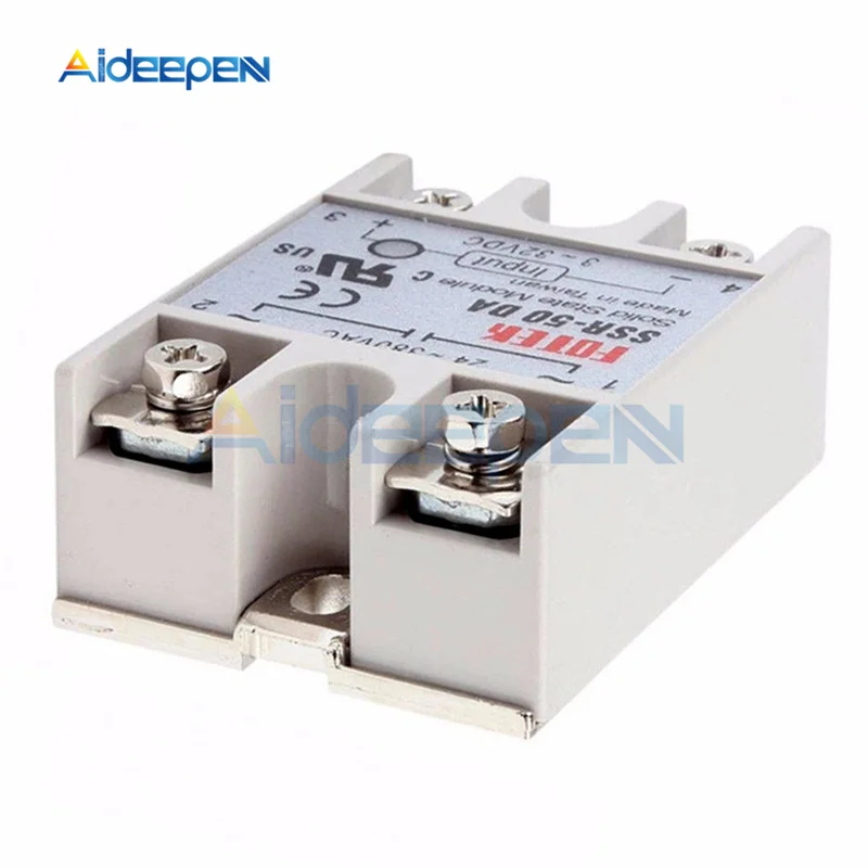 Однофазное твердотельное реле SSR-10DA 25DA 40DA 50DA 60DA SSR-10AA 25AA 40AA 60AA 100AA DC/AC AC/AC с белым