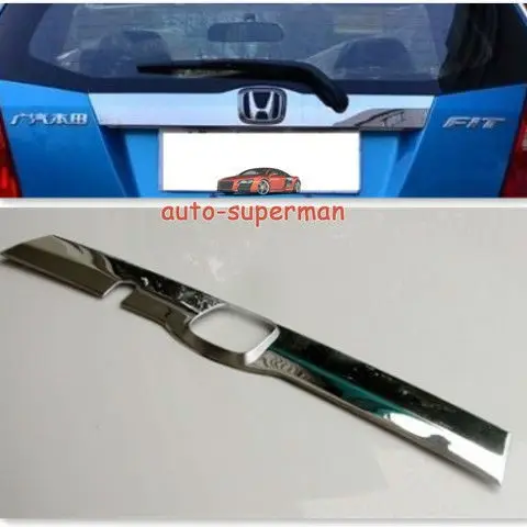 Хромированная Задняя Крышка багажника для Honda FIT JAZZ 2009 2010 2011 2012|trim cover|cover for honda
